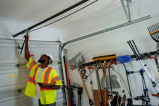 Professional Garage Door Panel Replacement technician working in Lake County County, CO